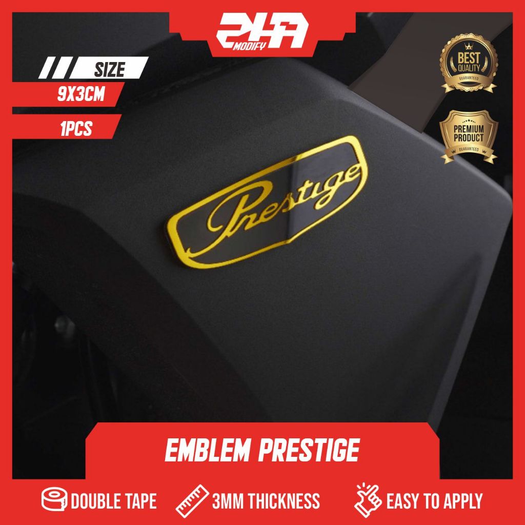 EMBLEM PRESTIGE HONDA 3D EMBLEM TIMBUL PRESTIGE ORIGINAL LOGO PRESTIGE EMBLEM PRESTIGE AKSESORIS MOT