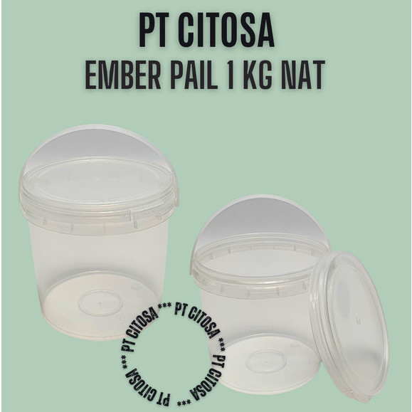 Ember Pail 1 Kg Natural Hdpe 47 g / Ember Hdpe / Ember Pail / Ember Cat / Ember 1 Kg