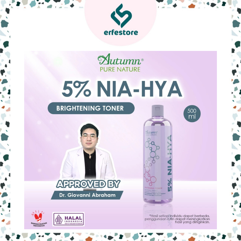 Autumn 5% NIA-HYA Whitening Toner 500ml - Niacinamide + Hyaluronic Acid | Toner Mencerahkan & Melemb