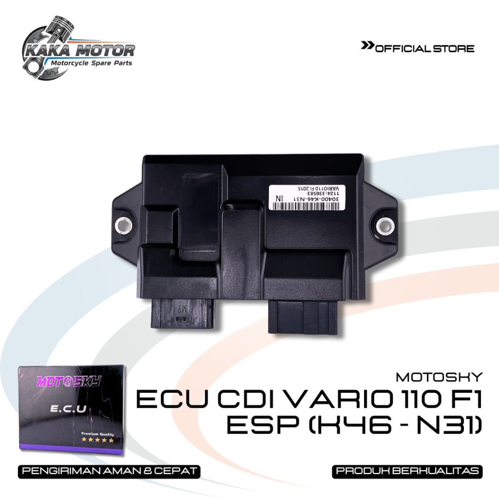 ECU ECM CDI 30400-K46-N31 VARIO 110 FI ESP CBS ISS IDLING STOP MOTOSKY