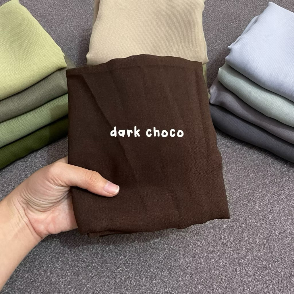 Hijab segiempat bella square dark choco hijab choco hijab coklat tua bella square dark choco || BELL