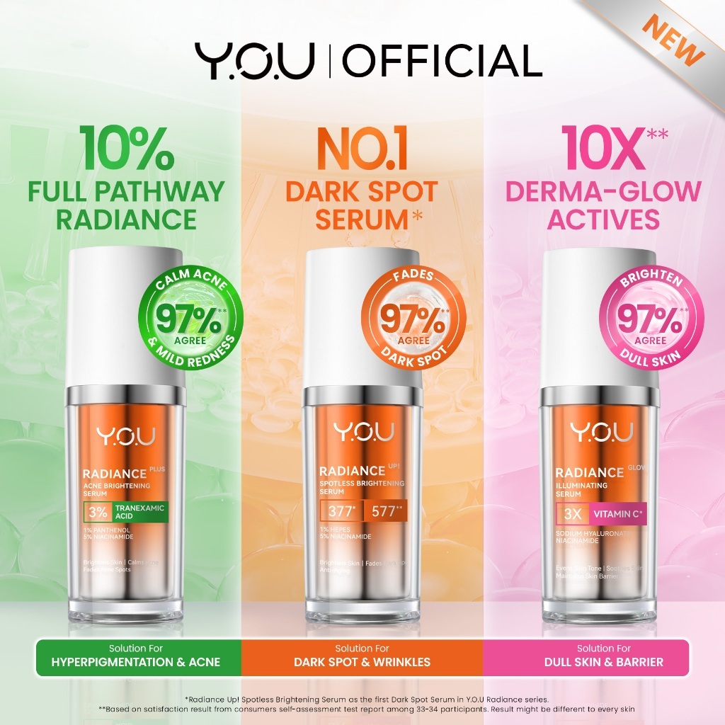 [NEW RADIANCE SERIES] YOU Radiance Plus Acne Brightening Serum | YOU Radiance Glow Illuminating Seru