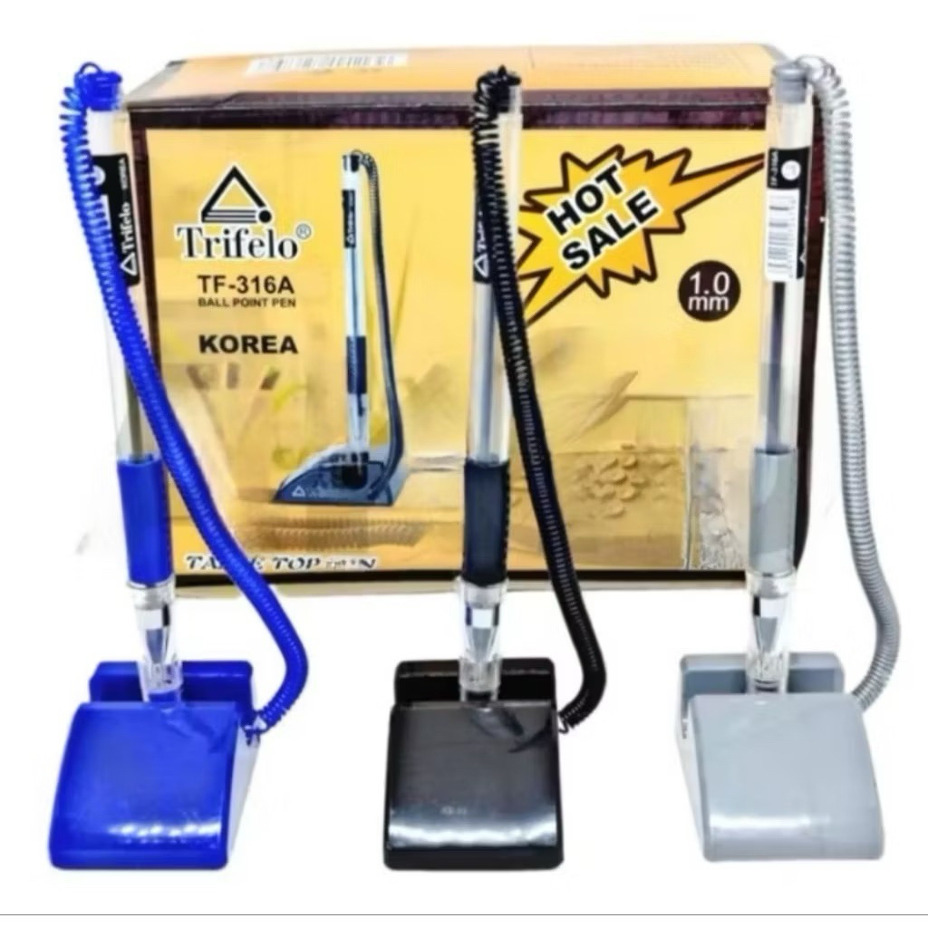 Pena Meja Trifelo 316 Tinta Hitam | Pena Stoppen Pen Gel Tinta Hitam 316A Trifelo | Pena Atk Tempel 