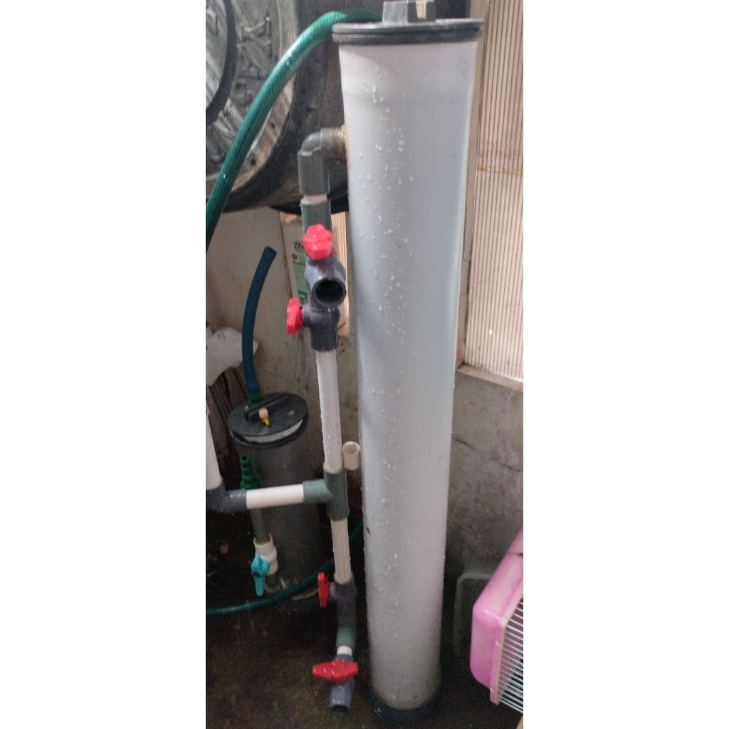 Filter Air Pipa PVC 4 Inci Panjang 1 Meter Sistem Backwash untuk Air Keruh, Berkarat, dan Bau