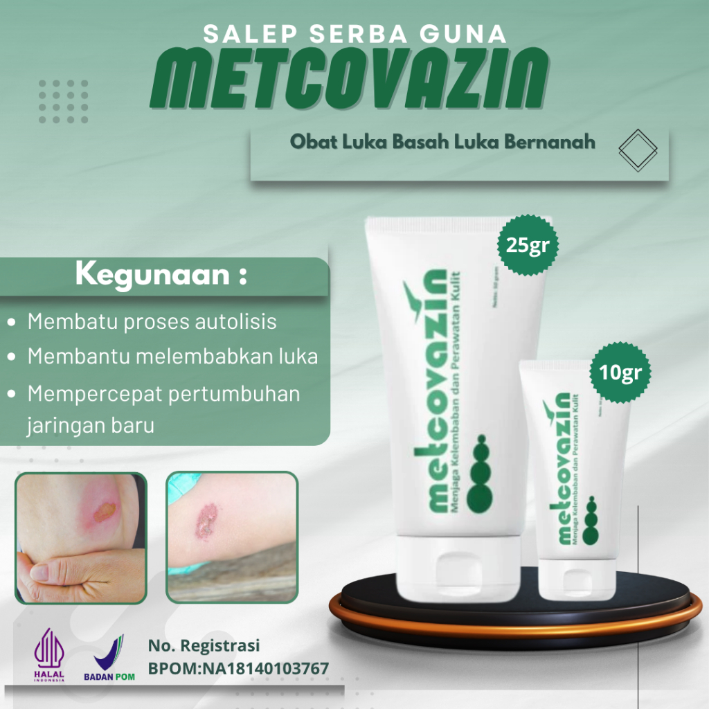 Salep Luka Diabetes Metcovazin Reguler 10gr Obat Luka Basah Luka Bernanah