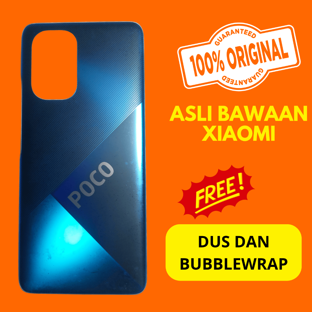 tutup belakang xiaomi poco f3 - asli ori xiaomi - backdoor ori copotan cabutan bawaan
