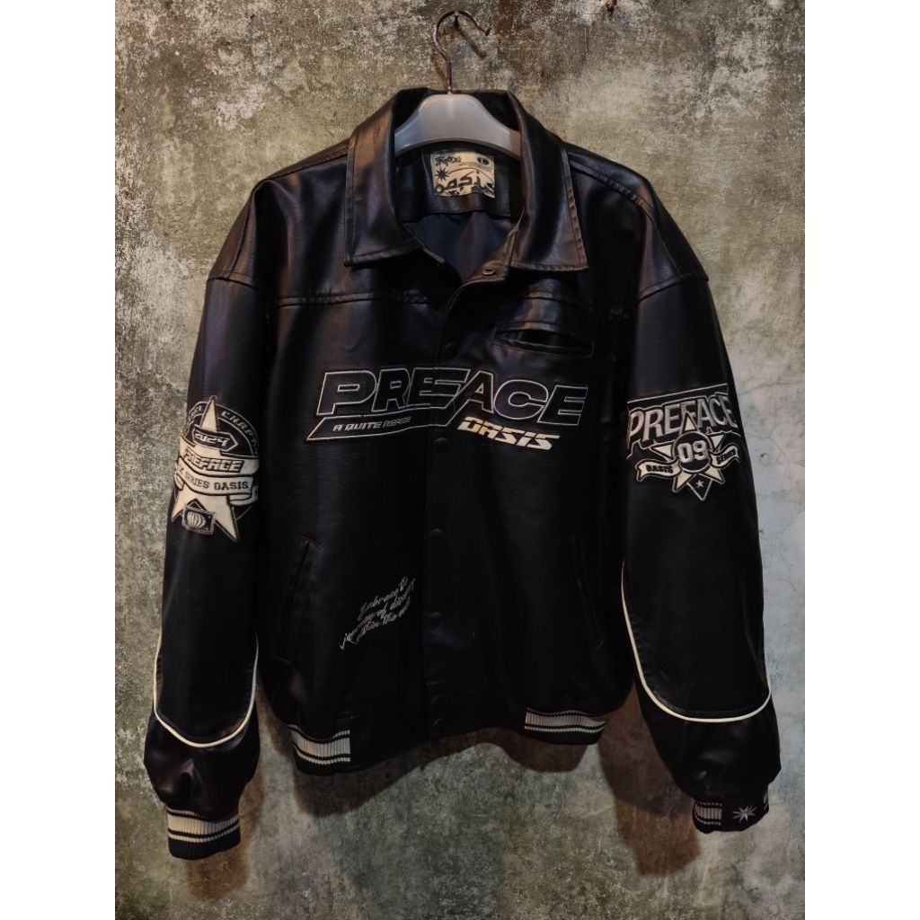 Preface varsity leather jacket