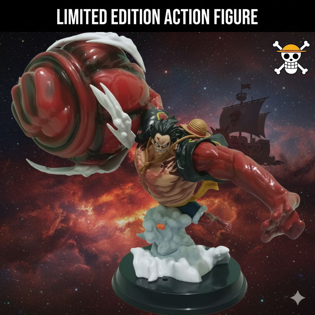 Action Figure One Piece Luffy Gear 4 Recast