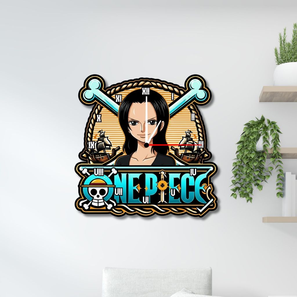 Jam Dinding Ukir One Piece 4 – Desain Eksklusif Karakter Bajak Laut