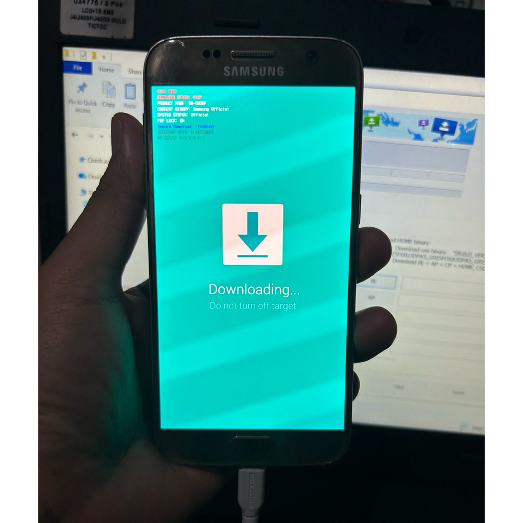 LCD+Frame Samsung S7 flat G930FD copotan