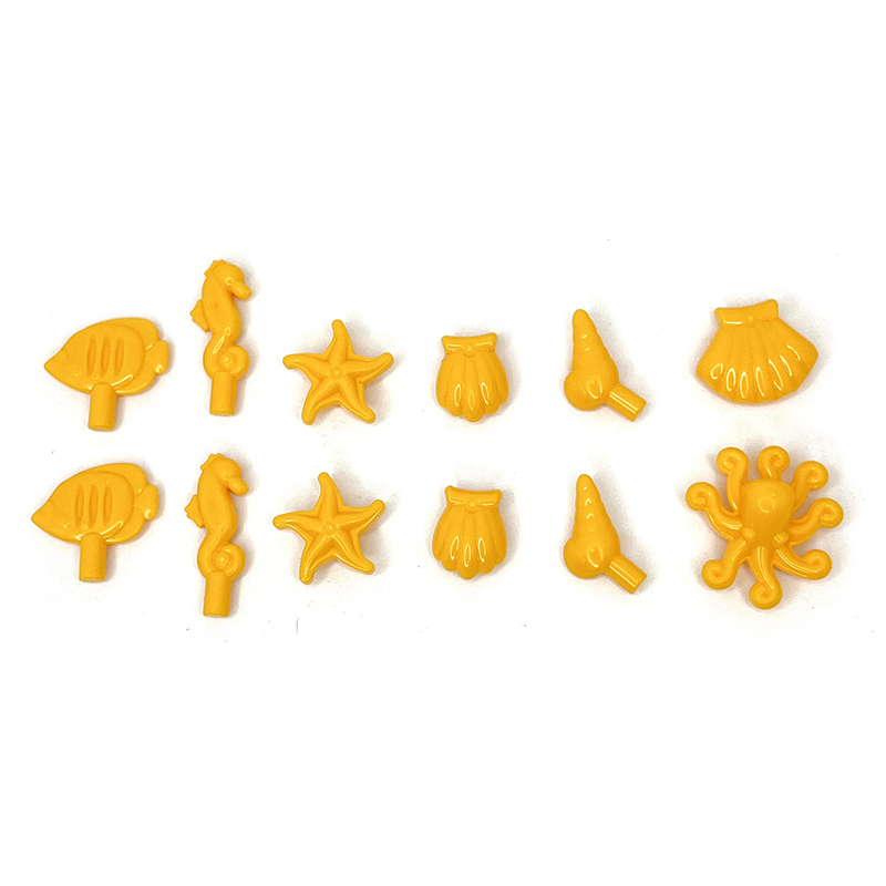 Lego Bright Light Orange Part 49595 Friends Accessories, Marine Life, 12 in Bag (Multipack)