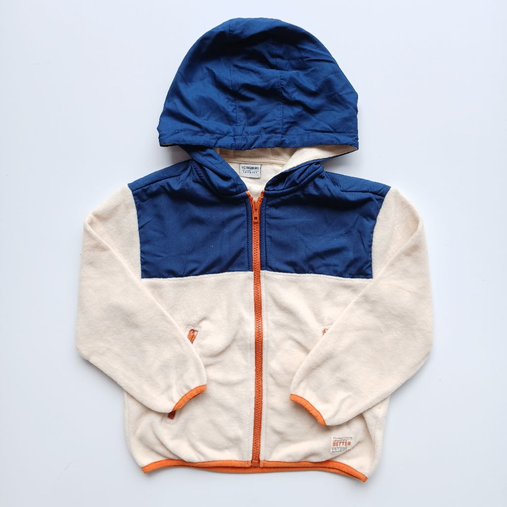 jaket LC WAIKIKI SALE UP TO 50% - jaket navy cream zipper