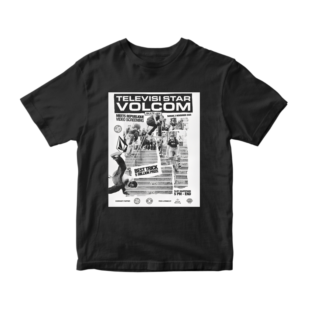 Televisi Star Volcom Skate Event Baju Koas Kaos Dewasa