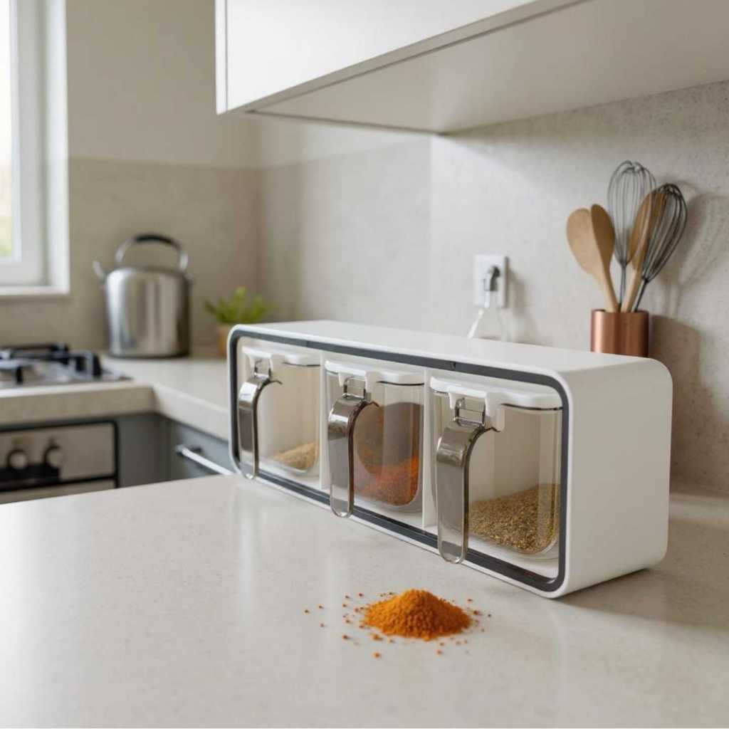 Rak Gantung Bumbu Dapur Plastik PP Minimalis