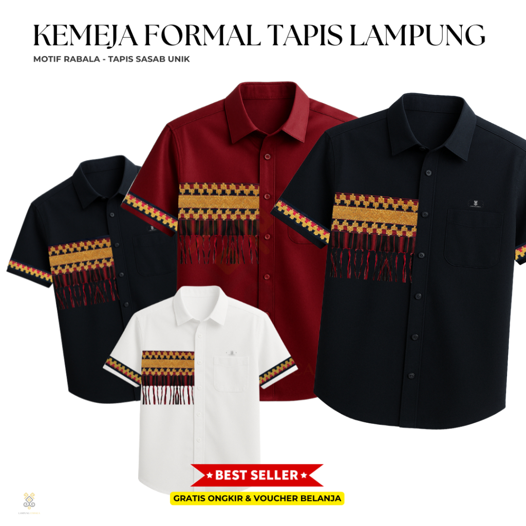 KEMEJA FORMAL SULAM TAPIS LAMPUNG - RABALA SERIES - KEMEJA PRIA LAMPUNG - KEMEJA TAPIS LAMPUNG - KEM