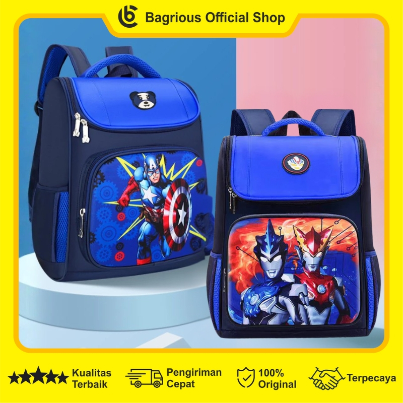 Tas Sekolah Anak Laki-Laki SD SMP SMA Tas Ransel Sekolah Pria Import Tas Sekolah Cowok Tas Ransel Se