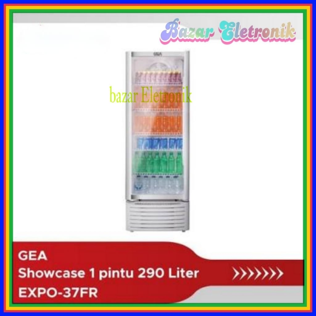 SHOWCASE GEA EXPO 37FR / LEMARI PENDINGIN GEA 281 LITER 5 RAK / GEA EXPO-37FR 5RAK