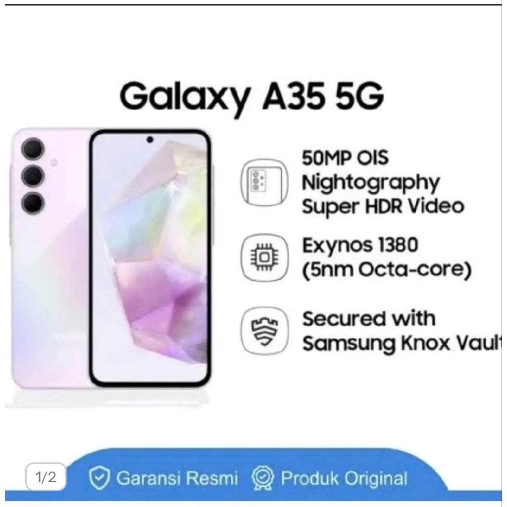 samsung galaksi a35 5g,nkemala cell, garansi resmi