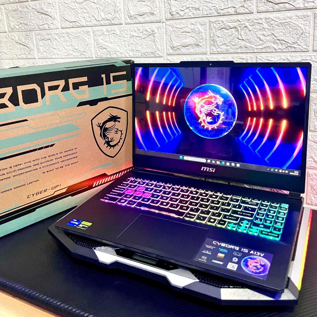 MSI Cyborg 15 i7 Gen 13 RTX 4060 6 GB FHD IPS 144 Hz Fullset Like New RESMI Garansi Panjang
