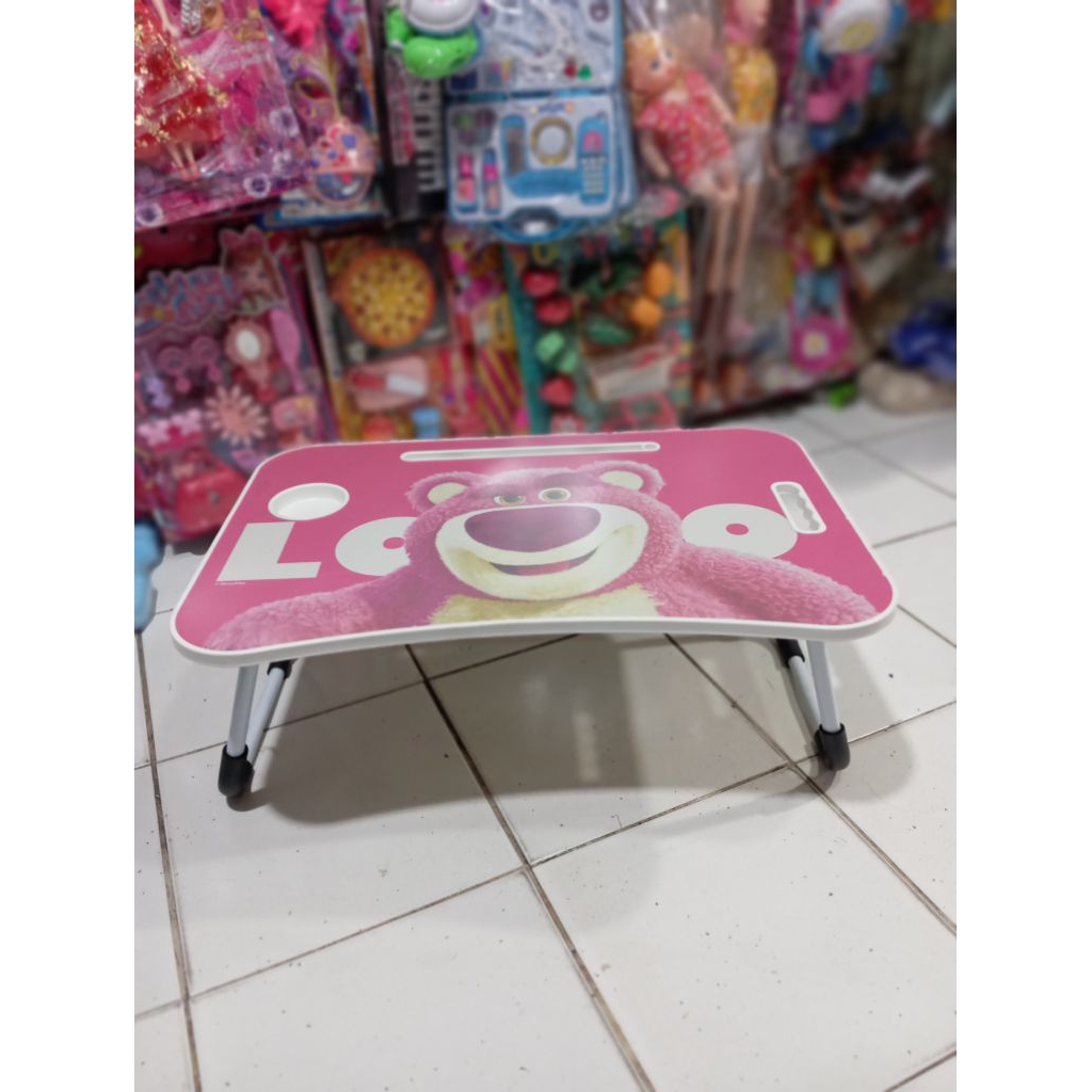 Meja belajar dan kerja lipat portable ukuran besar kaki besi