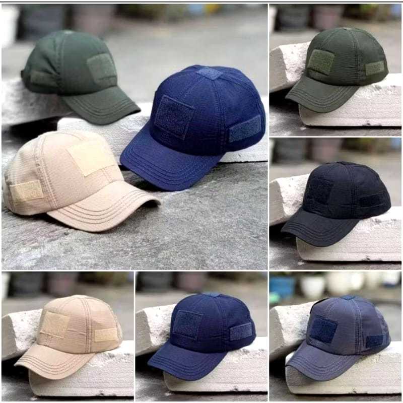 TACTICAL VELCRO PEREKAT Topi Tactical Outdoor Ripstop Velcro Adjustable - Topi Lapangan Pria Wanita 