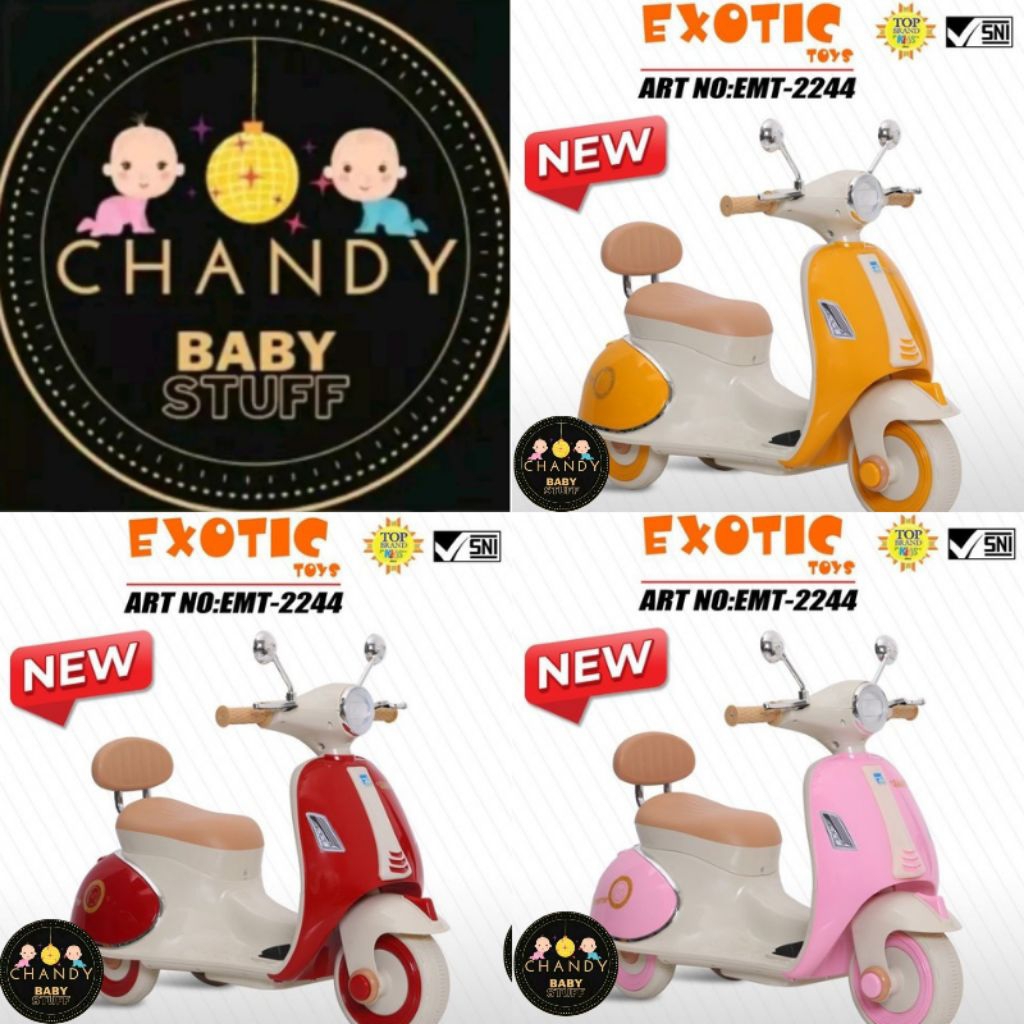 exotic EMT 2244 Mainan Anak Motor Aki Vespa