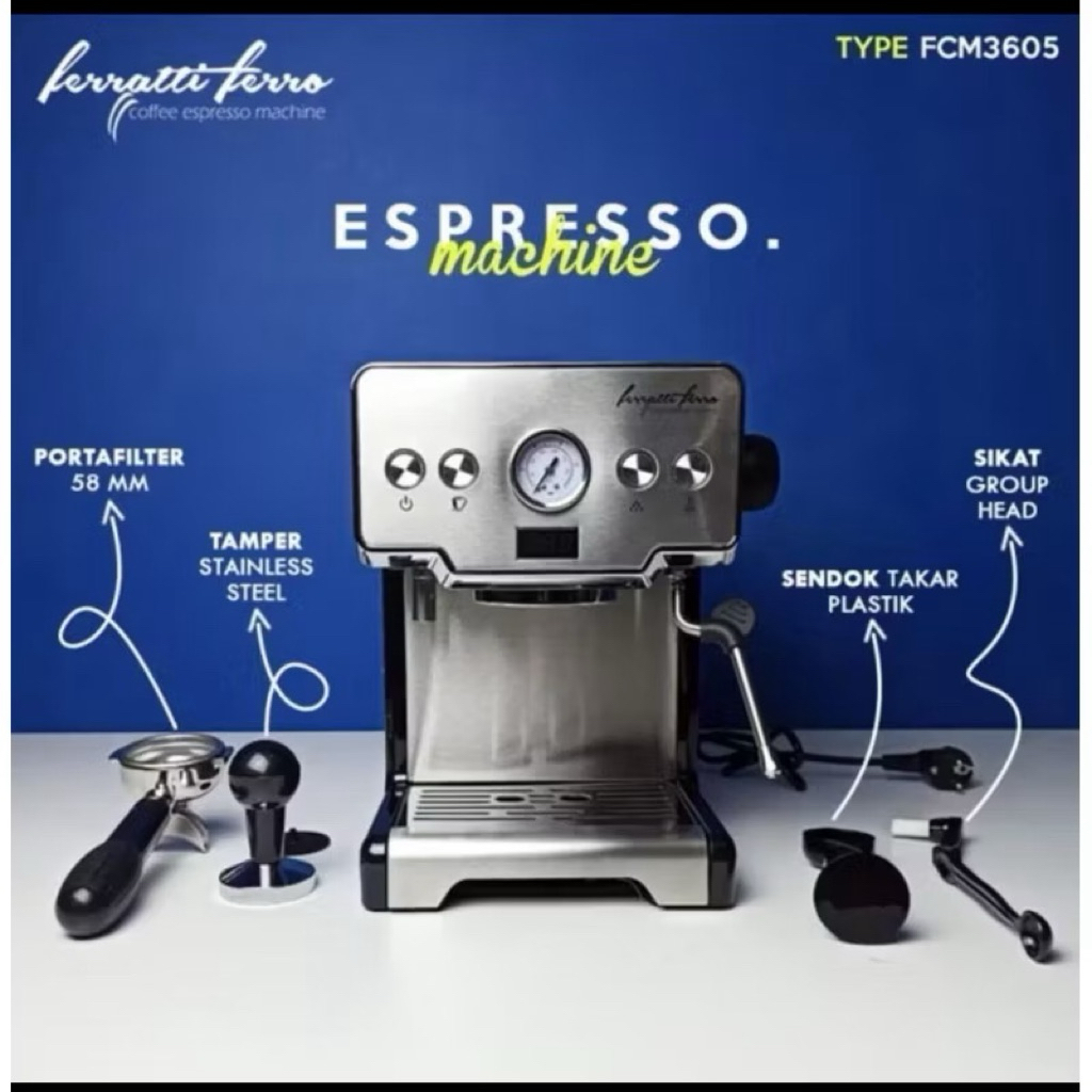 Ferratti Ferro Espresso Machine FCM 3605 // MESIN ESPRESSO