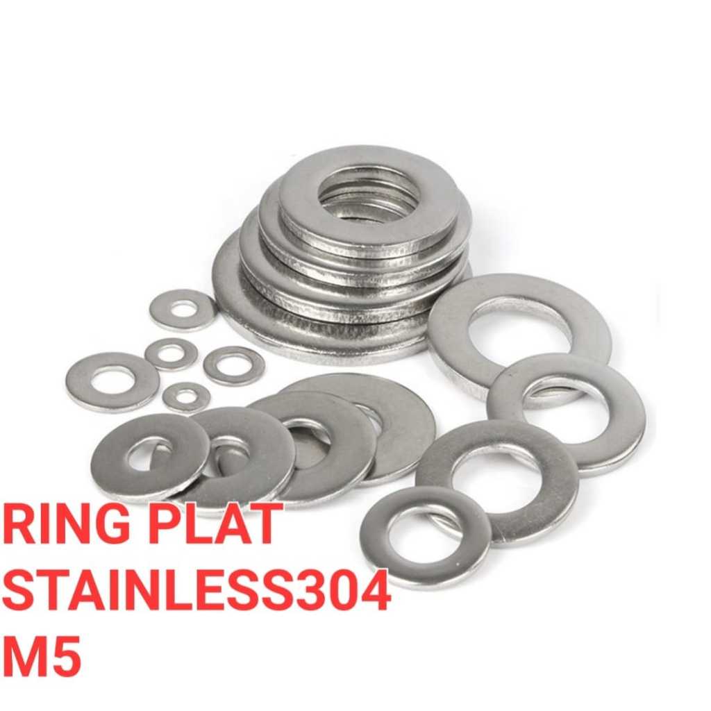 RING PLAT STAINLESS M5/RING PLAT UNTUK BAUT 8