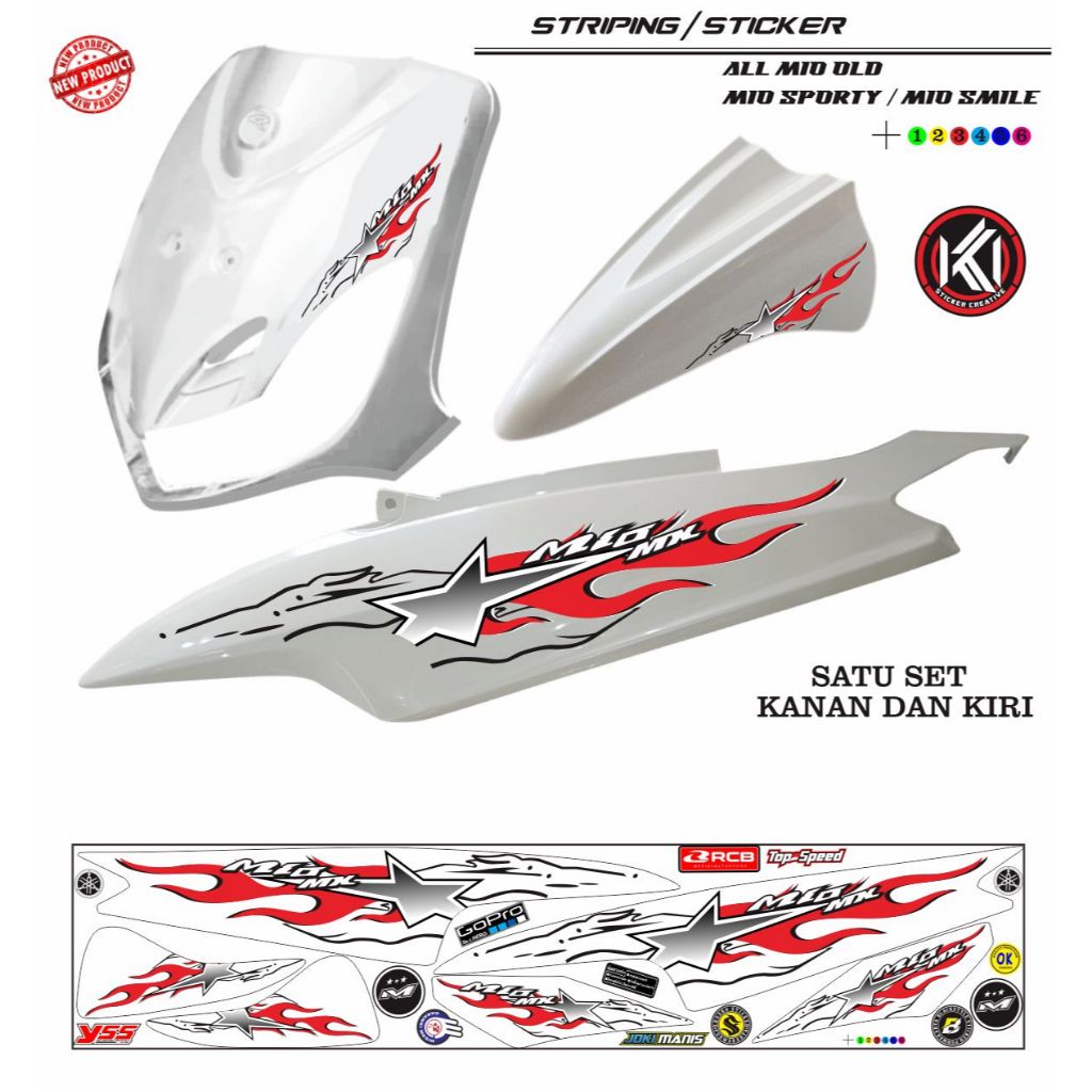STRIPING VARIASI LIS MOTOR MIO OLD / STICKER MOTOR MIO SPORTY