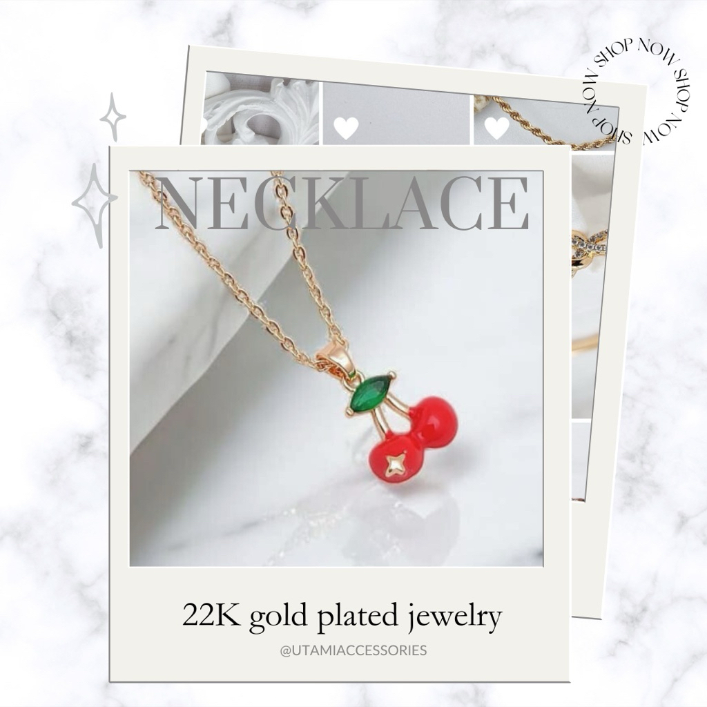 Kalung emas anak perempuan liontin cherry licu