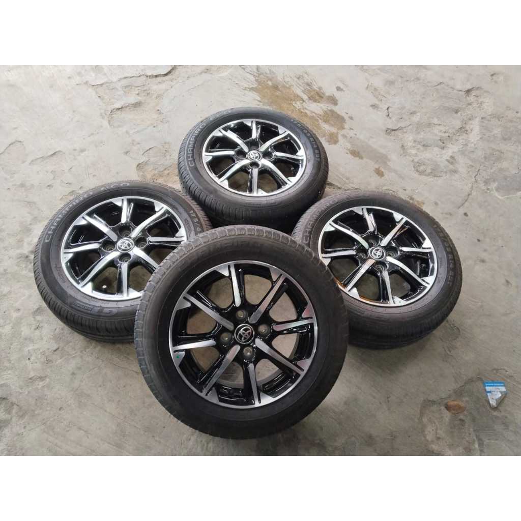 ready velg copotan std calya  r14 black polish + ban siap pakai