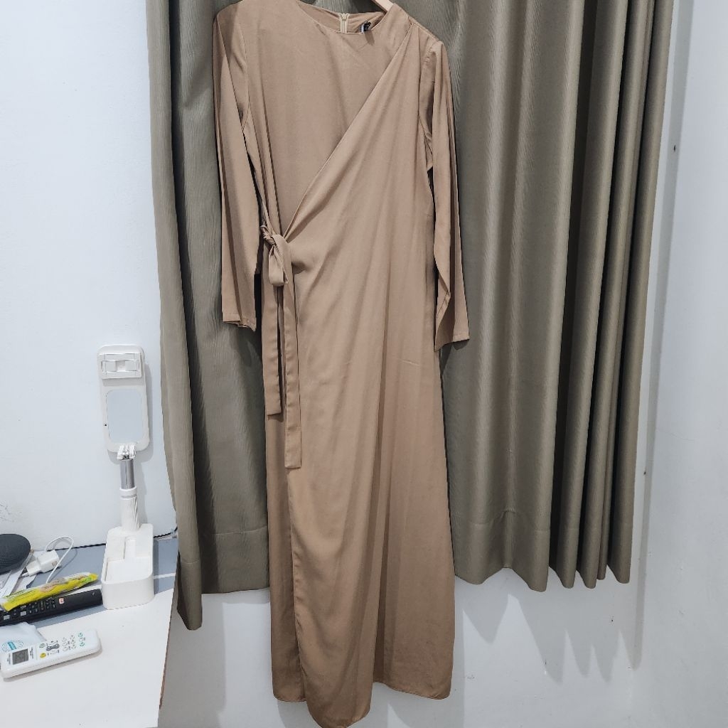 Dress coklat susu gamis preloved