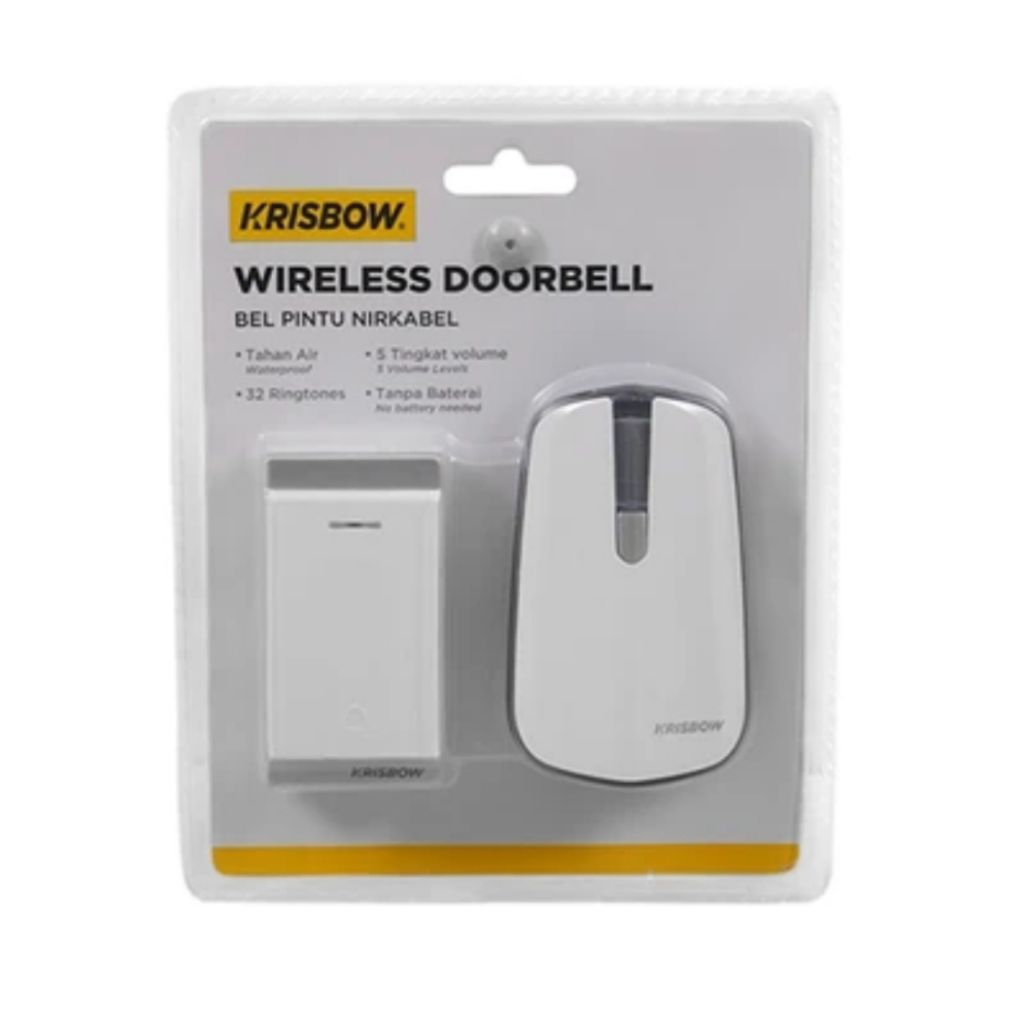 KRISBOW BEL PINTU WIRELESS ONE BELL 581P - PUTIH