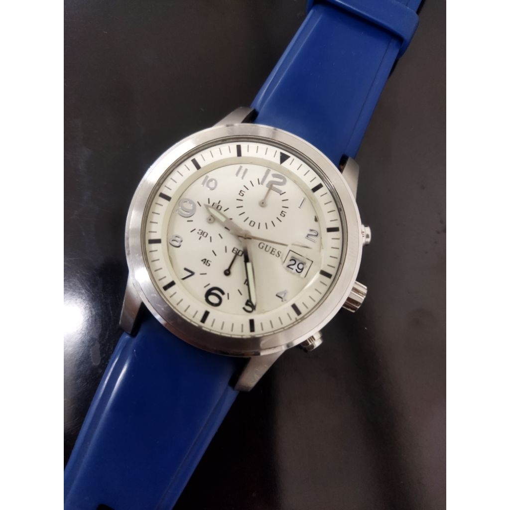 jam tangan pria guess chrono preloved