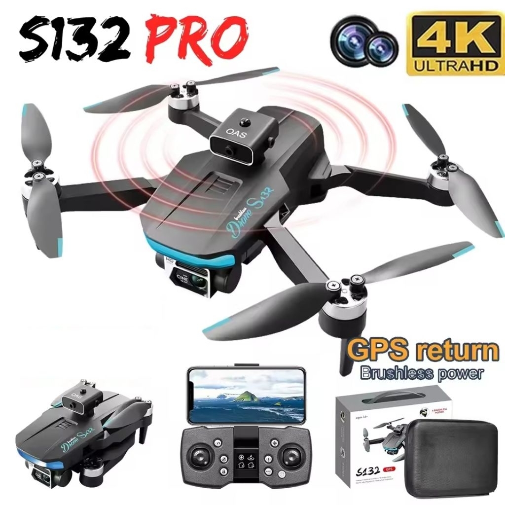 Drone S132 Pro GPS Kamera 4K Professional Camera 5G WIFI 360 Obstacle Avoidance FPV Brushless Motor 
