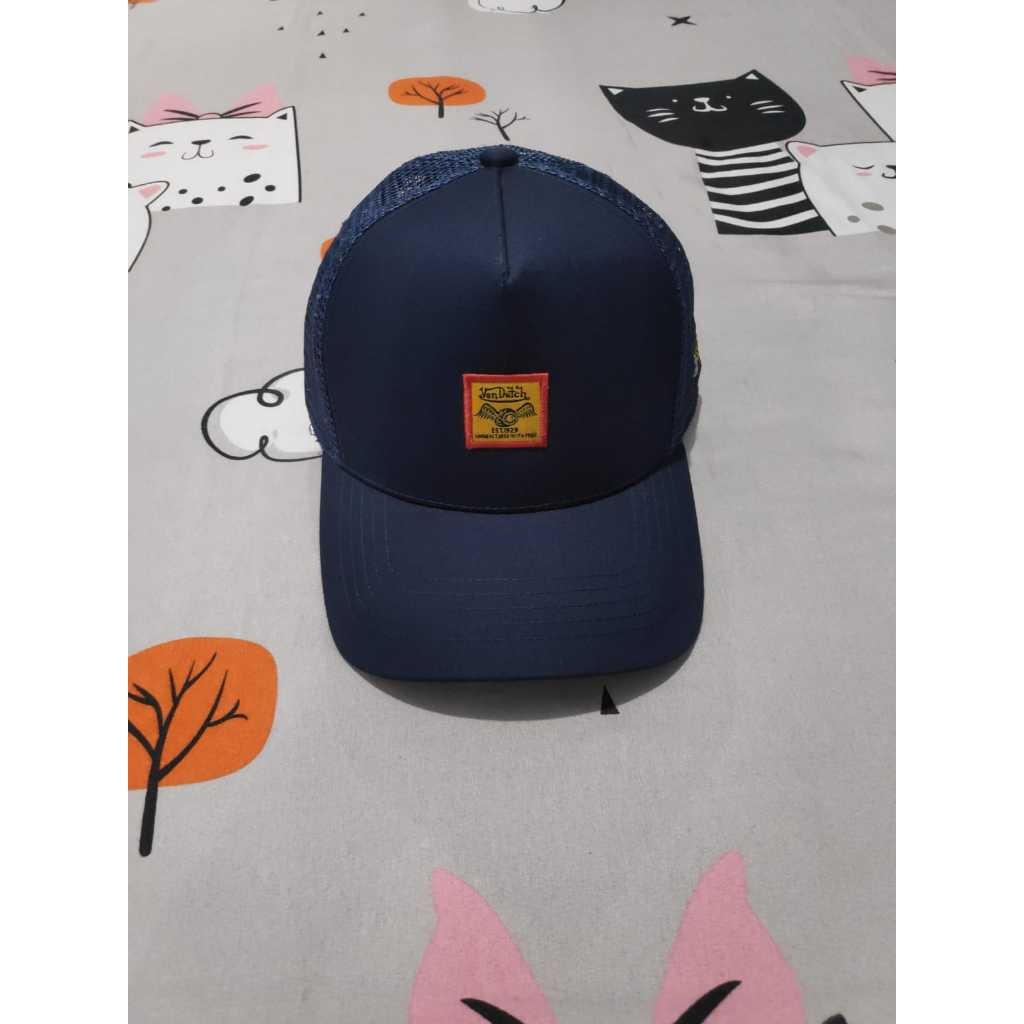 Topi Von Dutch Original - Trucker Hat 1345 Unisex Ori Mall, Logo Bordir Premium