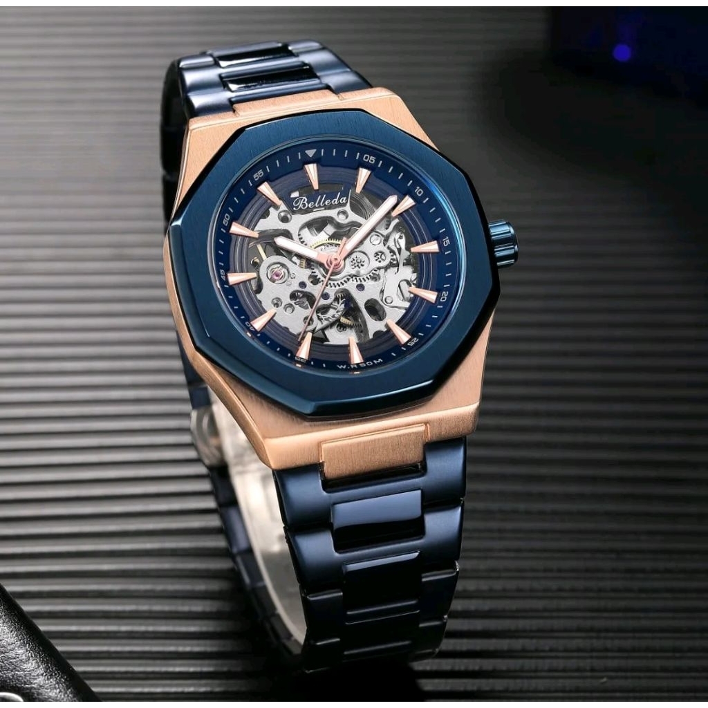 Jam Tangan Pria BELLEDA Automatic 9628 Original