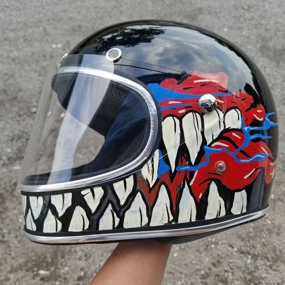 Helm Fullface Gringgo Vintage Custom Motorcycle
