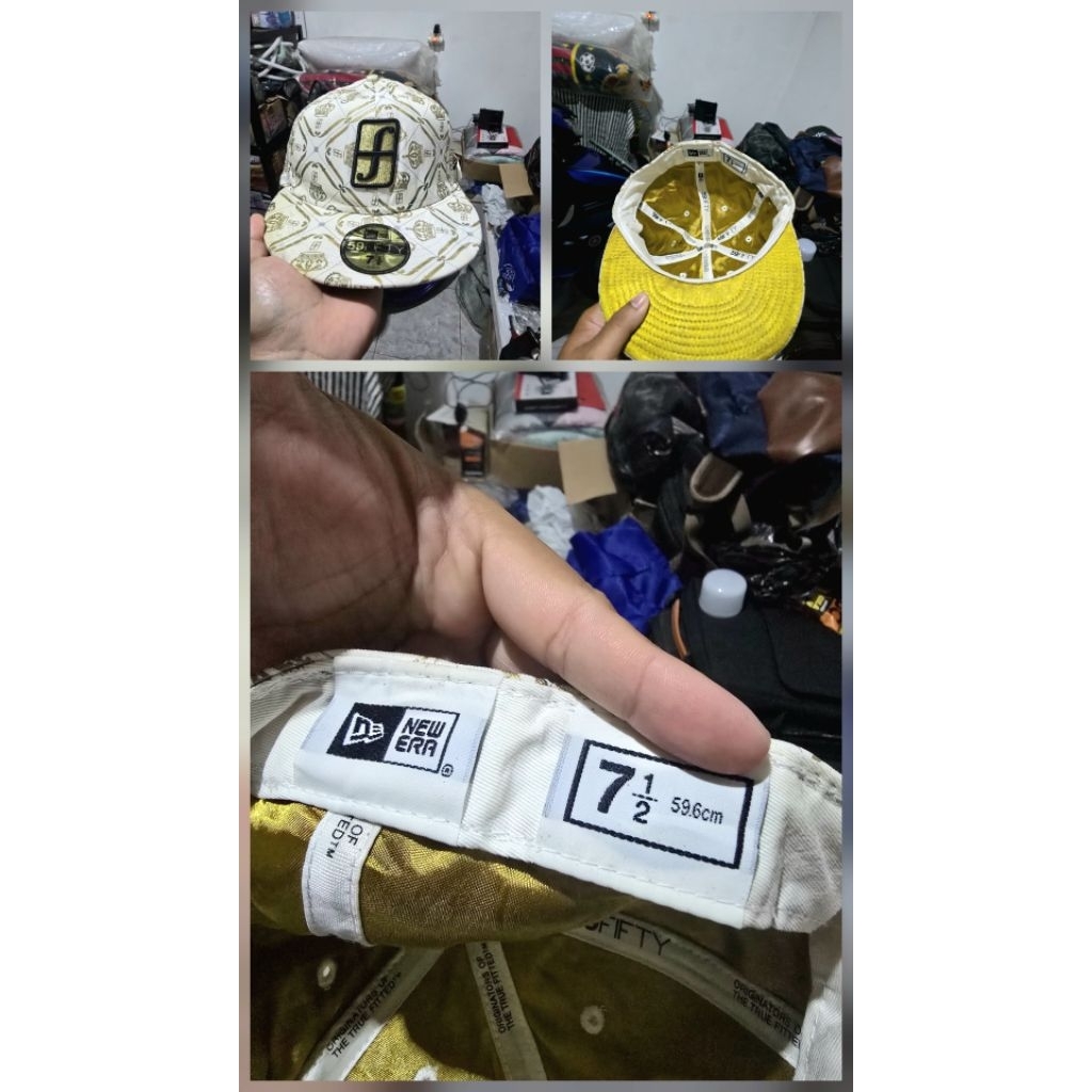 TOPI SNAPBACK FORUM GRUDGE NEW ERA FITTED WHITE AOP