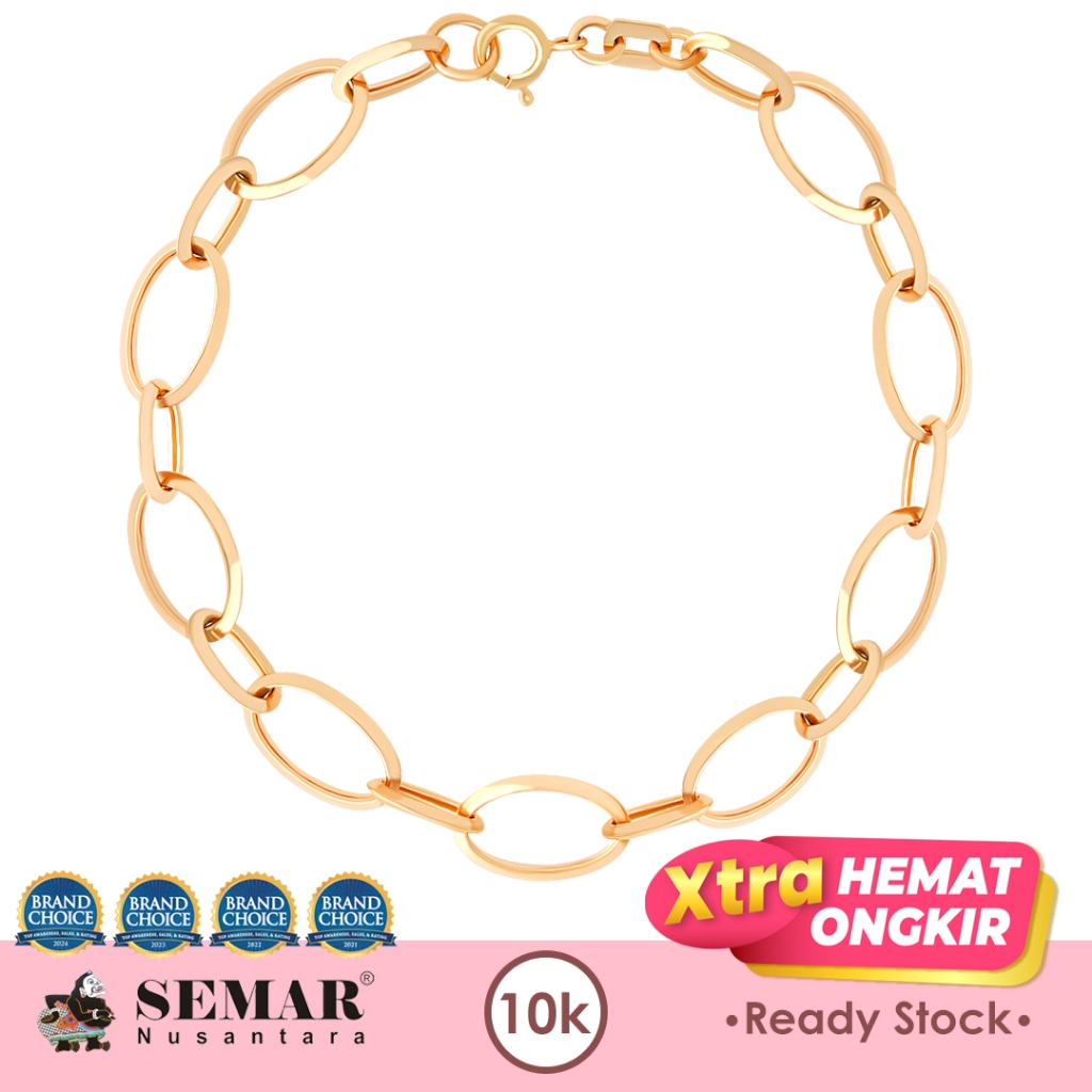 Gelang Emas Fancy Olive Gold 10K Semar Nusantara