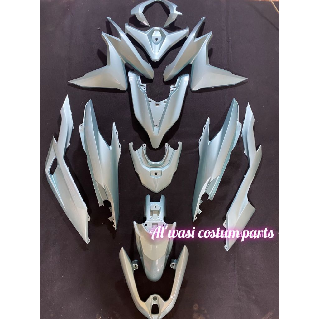 body halus fulset Honda Vario 150/125 LED new/gen 1 warna silver verde