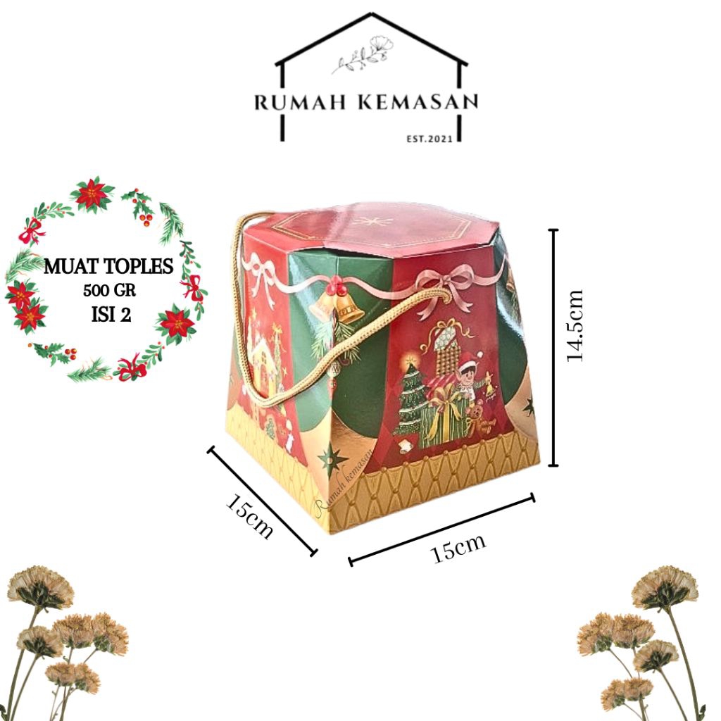 Box Natal bell muat 2 toples 500gr