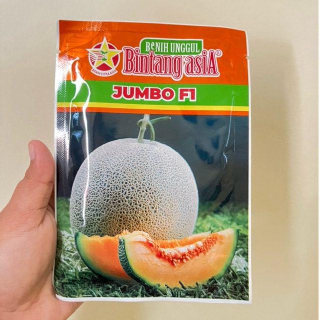 Benih Melon Jumbo f1 Bintang Asia 20gram (biji putih)