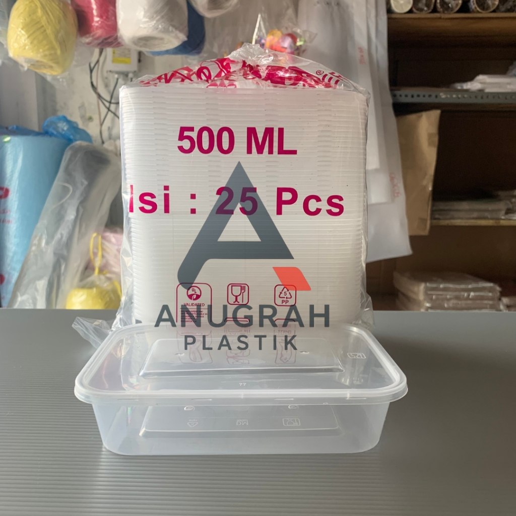 KHUSUS INSTAN | Anugrah Plastik Thinwall 500ml Rectangle DM | Cup 500ml Rectangle | Thinwall DeeMak 