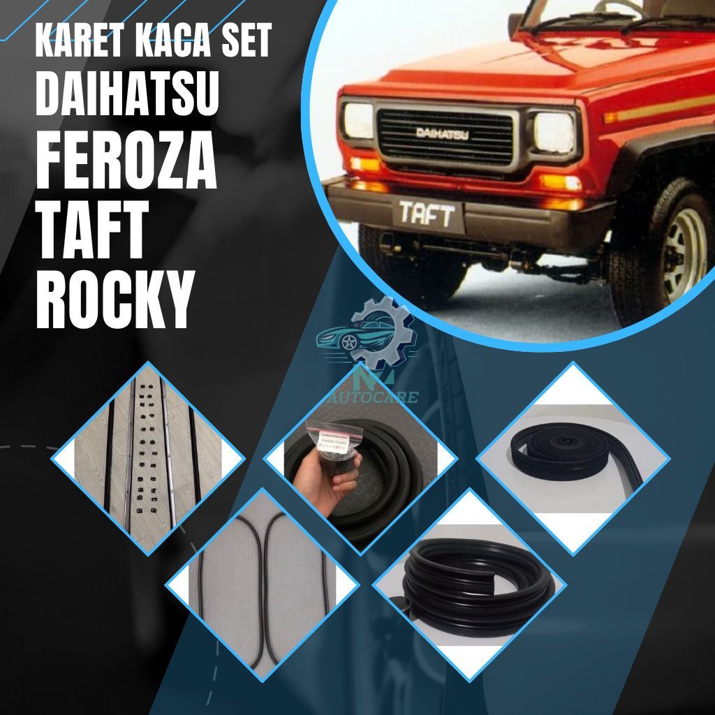 Karet karet kaca mobil daihatsu feroza taft rocky