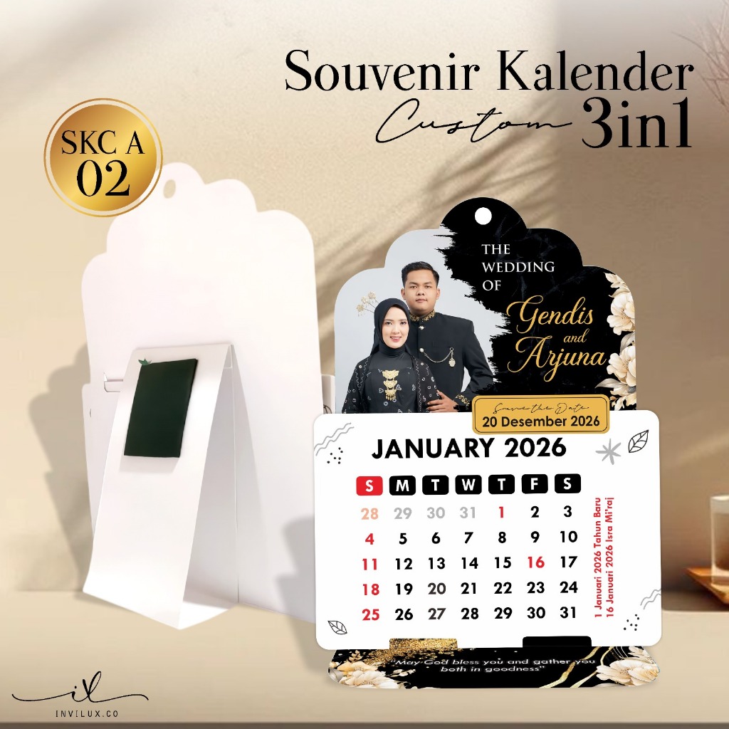 CETAK SOUVENIR KALENDER CUSTOM TAHUN 2026 - KALENDER 2026 CUSTOM GLOSSY UNIK