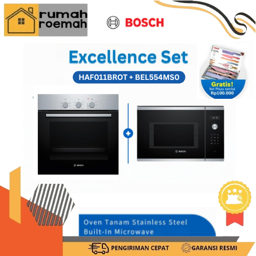 Bosch Promo Bundling Bosch HIJ557YS3M Oven dan Bosch BEL554MS0 Microwave