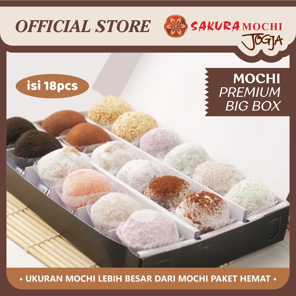 Premium Big Box 18pcs- Mochi Sakura - Sakura Mochi - Mochi Sakura jogja