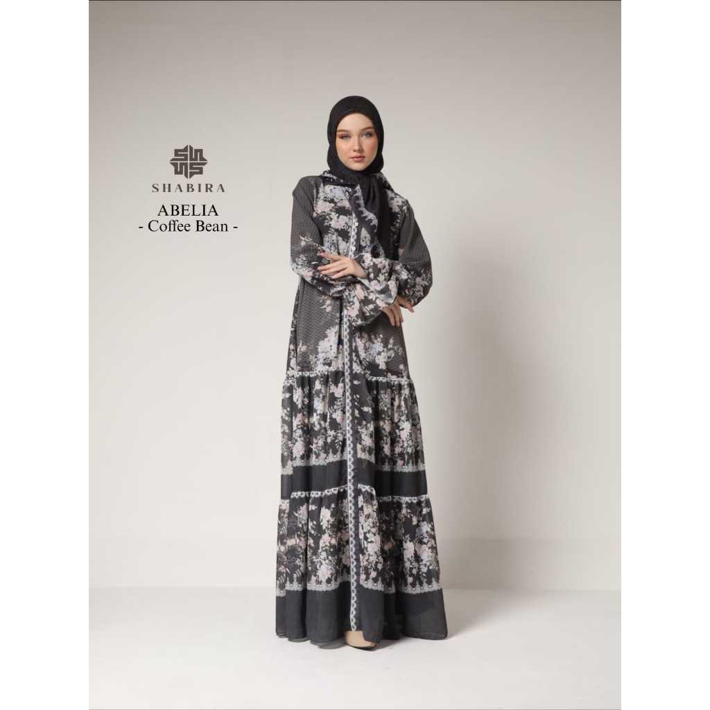 SHABIRA_ABELIA - babydoll motif printing, furing hycon, busui dan wudhu friendly