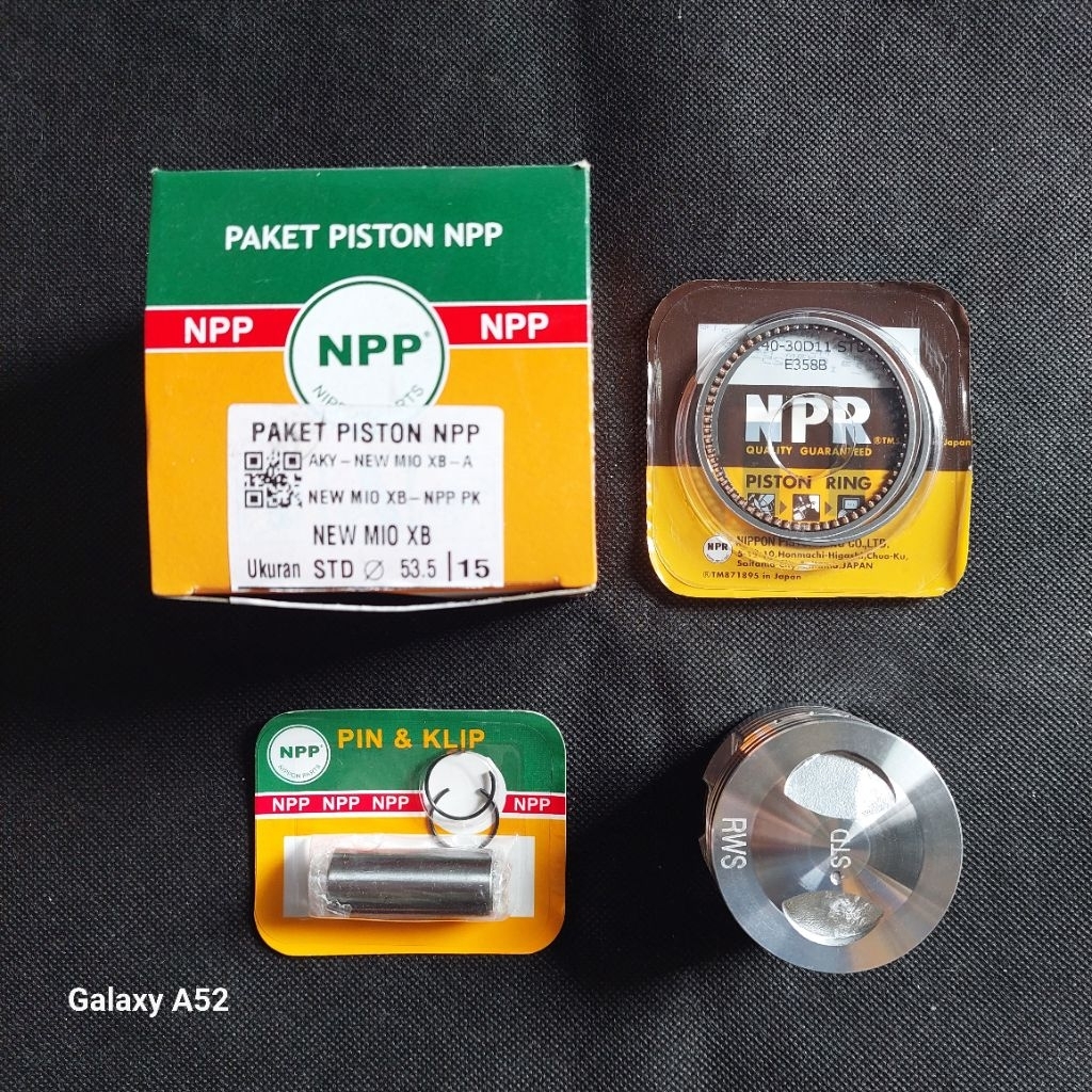 Paket Piston Kit Ring Seher NPP. Mio XB. OverSize STD 50 100.Produk Berkualitas